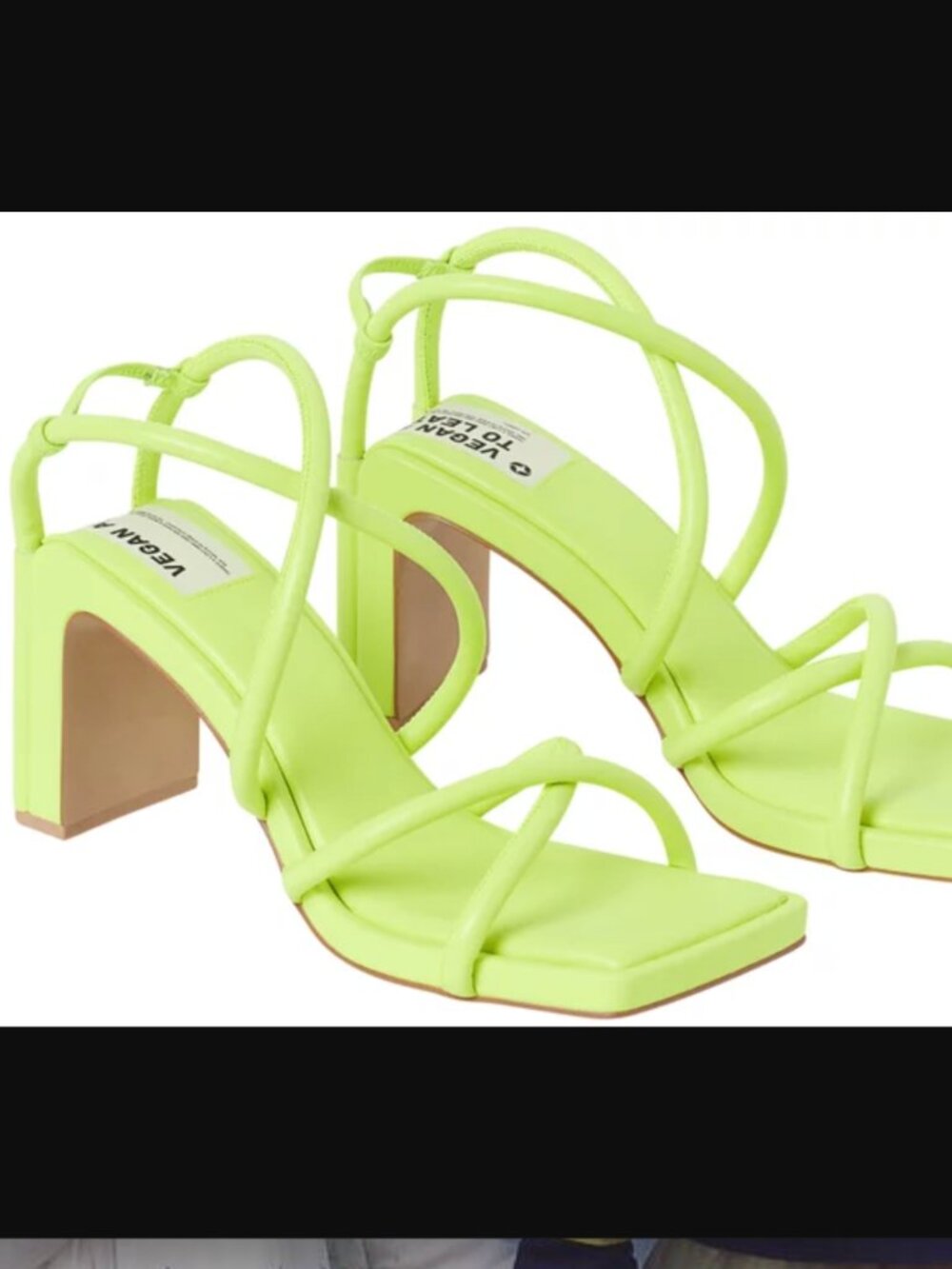 H&M 2021 Innovation Collection Neon Yellow Sandals size 8